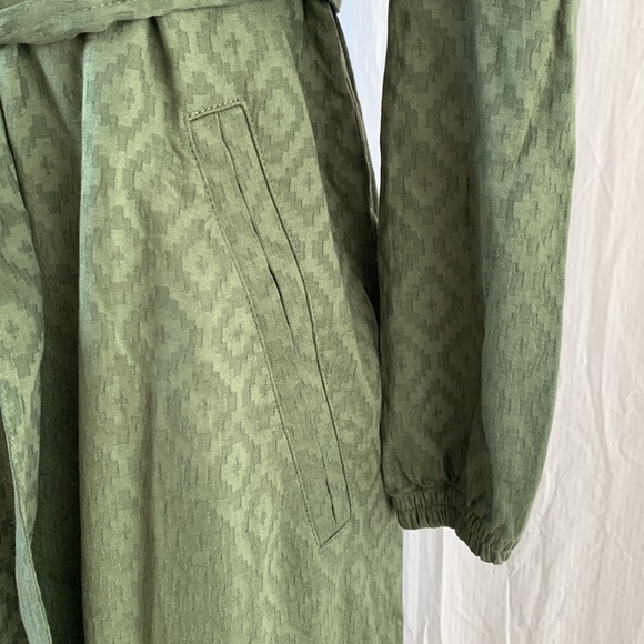 A.P.C. Paris green embossed French designer tunic dresss - Picture 6 of 11